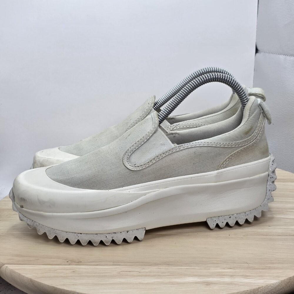 Womens 7.5‎ - Converse Quilted Run Star Hike Platform Sneaker Khaki WhiteA03959C